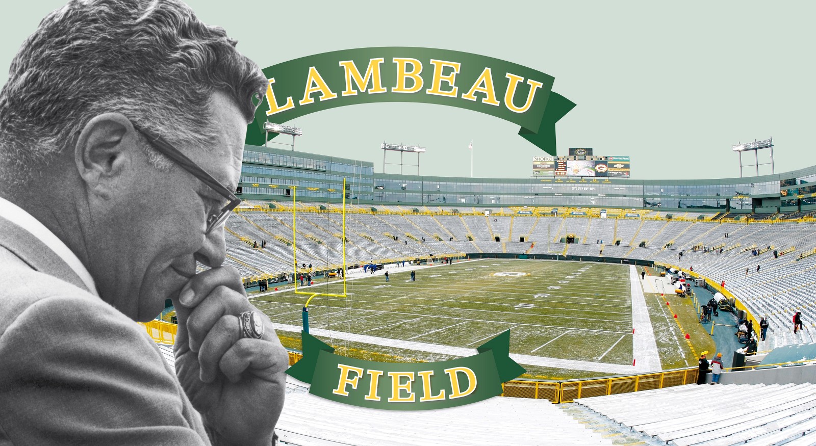 Earl L Curly Lambeau Statue Outside Lambeau Field, Home of the